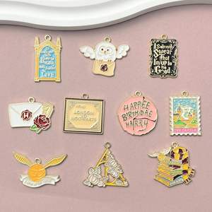 Pendentifs et Breloques Tendance en Alliage, Motif Goutte d'Huile, pour Bijoux DIY, Sac à Main et Porte-clés, Style Dessin Animé, pour l'Exportation - Product Image 2