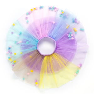 Vestidos para Niñas Estilo Europeo Americano, Falda de Tul con Volantes, Dulce Princesa, Disfraz de Tul para Niñas, Poliéster, Venta al por Mayor - Product Image 6