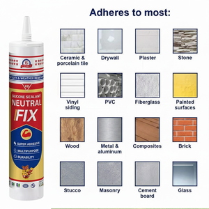 Scellant <span class=keywords><strong>silicone</strong></span> anti-moisissure pour la construction, imperméable, blanc, neutre, adhésif <span class=keywords><strong>sanitaire</strong></span> pour la cuisine, la salle de bain, la baignoire, les joints de carrelage - Product Image 6