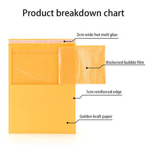 <strong>Wholesale</strong> Multi-Size PE <strong>Bubble</strong> <strong>Mailers</strong> Reinforced-Edge Waterproof Adhesive Bags For Branded Item Retail Shipping - Product Image 3