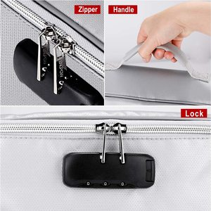 Yihuaxing túi đựng tài liệu lưu trữ tập tin 3 lớp chống nước túi đựng tài liệu chống cháy màu đen có khóa - Product Image 2