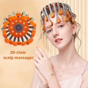 20 Tentacle Octopus Kopfhaut <span class=keywords><strong>massage</strong></span> gerät 360 Rotations heiz funktion Stress abbau Elektrisches Kopf <span class=keywords><strong>massage</strong></span> gerät - Product Image 2