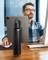 Magsafe botol minum olahraga, tutup botol minum termos dengan dudukan telepon terisolasi termal cangkir kopi