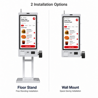 Kiosque de commande en libre-service mural de 21,5 pouces, écran tactile interactif pour restaurant, terminal de paiement en libre-service, NFC, code QR