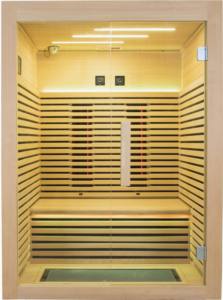 Cabina de Sauna Interior Moderna de Espectro Completo para 2 Personas, Proveedor Directo de Fábrica Vhealth 2025 - Product Image 2