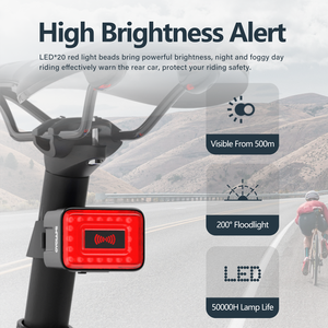 CYCLAMI Light RT01 Feu arrière de vélo intelligent avec radar Nouveau feu arrière de cycle pour Ebike alimenté par batterie <span class=keywords><strong>Vtt</strong></span> Luces Para Ciclismo - Product Image 2