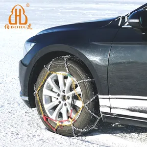 BOHU โซ่หิมะคุณภาพสูงสำหรับยางรถยนต์มี TUV/GS, ONORM V5117 & 5119ใบรับรองห่วงโซ่โลหะผสมเหล็กรถหิมะ