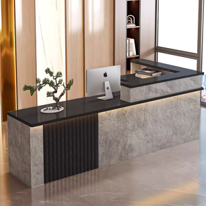 Mobilier <span class=keywords><strong>de</strong></span> bureau en bois simple et moderne <span class=keywords><strong>Table</strong></span> <span class=keywords><strong>de</strong></span> <span class=keywords><strong>réception</strong></span> à la mode pour hôtel, salon, centre commercial, école ou hôpital - Product Image 1