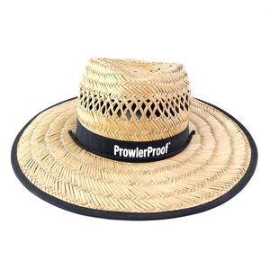 Chapeau de paille pliable personnalisé avec logo imprimé OEM, large bord, protection UV, cadeau promotionnel extérieur, souvenir - Product Image 2