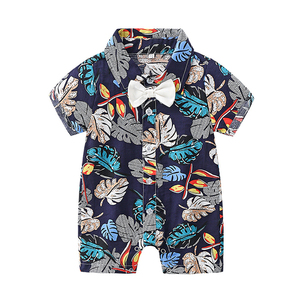 Wholesale Hawaii Design Newborn Baby <strong>Boy</strong> Romper Infant Beach Romper Short Sleeve Baby Shirt <strong>Onesie</strong> for Summer - Product Image 3