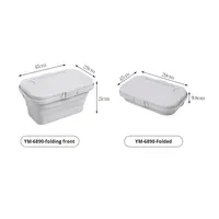 Panier de rangement pliable Venencar 16L en plastique PP pour pique-nique, camping, fruits et légumes, avec couvercle, multifonction, portable