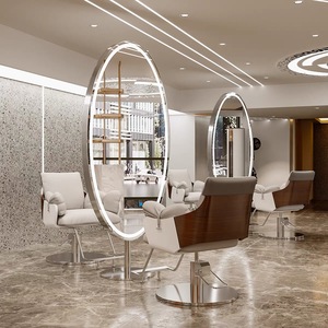 Espejo de Pared con Iluminación LED para Salón de Belleza, Estilo Dorado, Grande, de Cuerpo Entero, para Peluquería y Maquillaje, en Oferta - Product Image 4