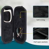 Étui rigide double compartiment pour lunettes, organisateur portable à fermeture éclair pour lunettes de soleil, boîte de rangement de voyage pour lunettes de voiture