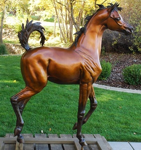Escultura de bronce para jardín grande al aire libre <span class=keywords><strong>Caballo</strong></span> árabe a la <span class=keywords><strong>venta</strong></span> - Product Image 3