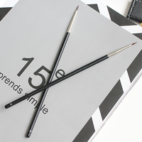 Pinceau correcteur à pointe fine T22, pinceau de maquillage pour détails, manche en bois, poils de vison, pour le visage et l'eyeliner, marque privée