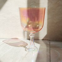 Bol chantant en cristal de quartz rose, grail personnalisé, appareil de guérison sonore, bols en cristal 432 Hz, favorise les instruments de guérison sonore
