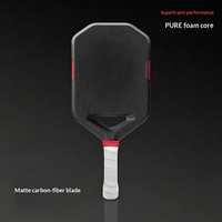 Pour la collaboration, modèle identique à celui vendu, pagaie de pickleball en fibre de carbone double 3K+T700 pressée à chaud, 42x19x1.6cm, 230g