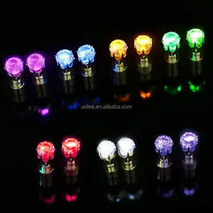 LED Light Earrings Up Outstanding Cubic Zirconia Battery Glowing Studs Earring for parties
