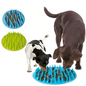 Hondevoerkom Anti-Verstikking Slow Feeder Voor Honden Tpr Plastic Gezondheid Keelholte Voedsel Leuke Puzzel Golf Lijnen Kom