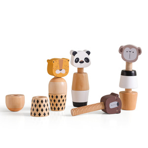 Juguete de Madera para el Desarrollo de la Motricidad Fina y la Cognición en Niños: Juego de Reconocimiento de Animales por Colores con Función de Atornillar - Product Image 5