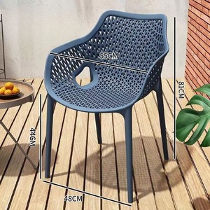 Manufacturer Nordic Design Family <strong>Dining</strong> Room Garden Outdoor PP Hard High-end <strong>Plastic</strong> <strong>Dining</strong> <strong>Chairs</strong> with Armrests - Product Image 4