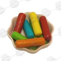 Goma de Mascar Halal Multicolor con Sabor a Frutas Ácidas, Caramelos Masticables Dulces, Gomitas para Niños, en Frasco, Marca Slinna