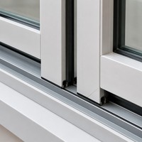 Fenêtre coulissante moderne en PVC blanc à 2 rails, en verre, pour bâtiments résidentiels et logements abordables – Fournisseur d'usine