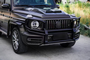 Paraurti Anteriore per <span class=keywords><strong>Mercedes</strong></span> Classe G W464 G63, Protezione Completa del Corpo in Acciaio Inox, Protezione Passaruota, Nero, Perfetta Adattabilità per Strada - Product Image 3
