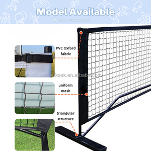 Ensemble de filet de pickleball portable de 22 pieds avec cadre métallique et roues pour l'entraînement au tennis et au pickleball - Product Image 3