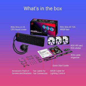 Enfriador Líquido para CPU Rog Strix LC III 360 ARGB LCD Todo en Uno, Ventilador de 120 mm, Compatible con Intel LGA 1700, 1200, 115x, AMD AM4, AM5 - Product Image 4