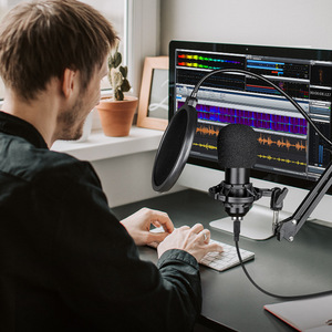 Venta al por mayor/OEM/<span class=keywords><strong>Precio</strong></span> de fábrica BM800 USB Micrófono de condensador con cable Grabación de canciones K cardioide y anclaje de transmisión en vivo Compatible con móvil transfronterizo - Product Image 2