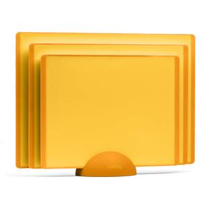 Cocina Extra Grande 3 PCS Tablas de cortar Juego de bloques de cortar de plástico personalizados con soporte multicolor - Product Image 1