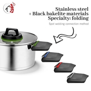 Bộ nồi chảo inox cao cấp dùng được với bếp từ, có tay cầm gấp bằng Bakelite - Product Image 5