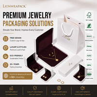 Boîte à bijoux de luxe en cuir PU personnalisée OEM Lionwrapack pour bracelets, boucles d'oreilles, bagues, stockage, vente en gros d'usine