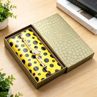 Boîte à portefeuille à motif peau de crocodile, boîte cadeau en papier, coffret cadeau de gants, boîte cadeau, boîte d'emballage en papier kraft, boîte rigide