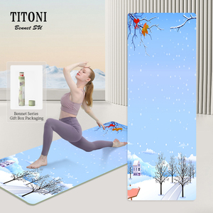 <span class=keywords><strong>TITONI</strong></span> Home Gym Fitness Equipment Non toxique antidérapant absorbant les chocs coussin élastique écologique Premium 5mm d'épaisseur tapis de Yoga - Product Image 1