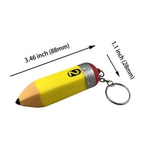 <b>Custom</b> Logo Pu Foam Pencil Shaped Stress Reliever <b>Keychain</b> for Promotional Giveaway - Product Image 2