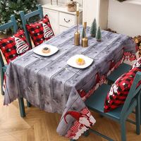 Nouvelles nappes modernes en polyester non tissé, personnalisables, imperméables, résistantes à l'huile, imprimées avec des motifs de dessins animés, anti-salissures, pour Noël