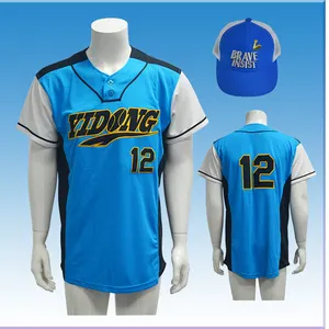 เสื้อเบสบอลตาข่ายแบบธรรมดาที่กำหนดเอง Sublimated จีนผู้ผลิตเสื้อเบสบอลผู้ชาย