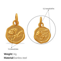 Pendentif en forme d'animal 3D, série Europe et Amérique, petit ours mignon, perles, breloques, accessoires de bijoux pour collier DIY