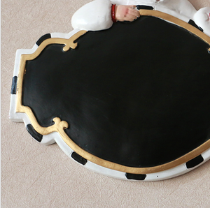 Personalizada figura de dibujos animados resina <span class=keywords><strong>Chef</strong></span> montaje en pared tiza tablero pared decoración restaurante cocina Decoración - Product Image 4