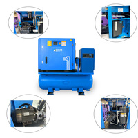 Compresseur d'air industriel électrique à vis VSD Nanxiang 4-en-1 haute pression 8-25 bars 7,5 kW avec sécheur et réservoir