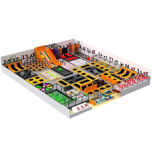 Parc de trampolines intérieur commercial, conception personnalisée, filet de protection en PVC, équipement de terrain de jeu durable et écologique, <span class=keywords><strong>jeux</strong></span> de divertissement - Product Image 1