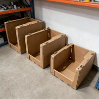 Boîte pliable empilable en HDPE personnalisable |   Service de découpe professionnel |   Pour le stockage des vêtements et le tri en entrepôt