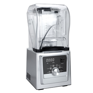 Blender commercial haute vitesse avec contrôle de vitesse variable, plusieurs lames, protection anti-éclaboussures incluse, pour usage en restaurant - Product Image 1