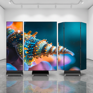 Afficheur LED pliable MILEC P1.86/P2/P2.5 à trois volets, écran GOB étanche, panneau d'affichage numérique, garantie 3 ans, 5000 cd, 160 - Product Image 1