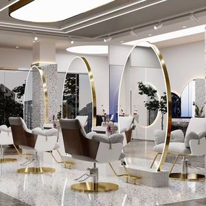Espejo de Pared con Iluminación LED para Salón de Belleza, Estilo Dorado, Grande, de Cuerpo Entero, para Peluquería y Maquillaje, en Oferta - Product Image 6