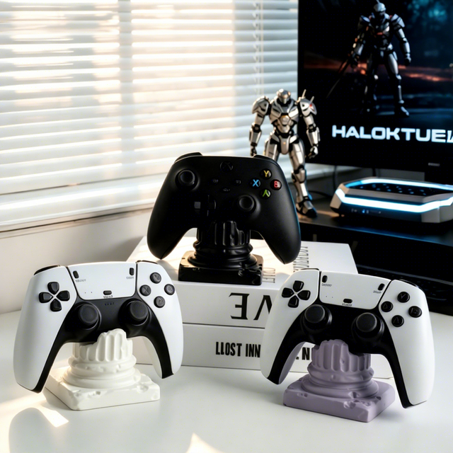 Retro Roman Column-shaped Game Controller Stand for PS4, PS5, and Creative Switch Esports Controller Stand Decorative Item