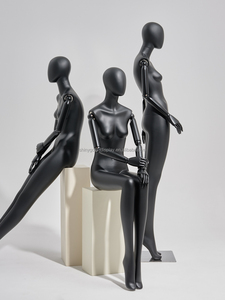 Esposizione di vestiti in fibra di vetro Curvy donne sedute Stand braccia flessibili tutto il corpo manichini femminili per negozio di abbigliamento Boutique - Product Image 3
