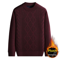 Nouveauté Hiver – Pull Homme Doux et Décontracté en Maille Torsadée Épaisse – Pull Ras du Cou Classique pour Homme